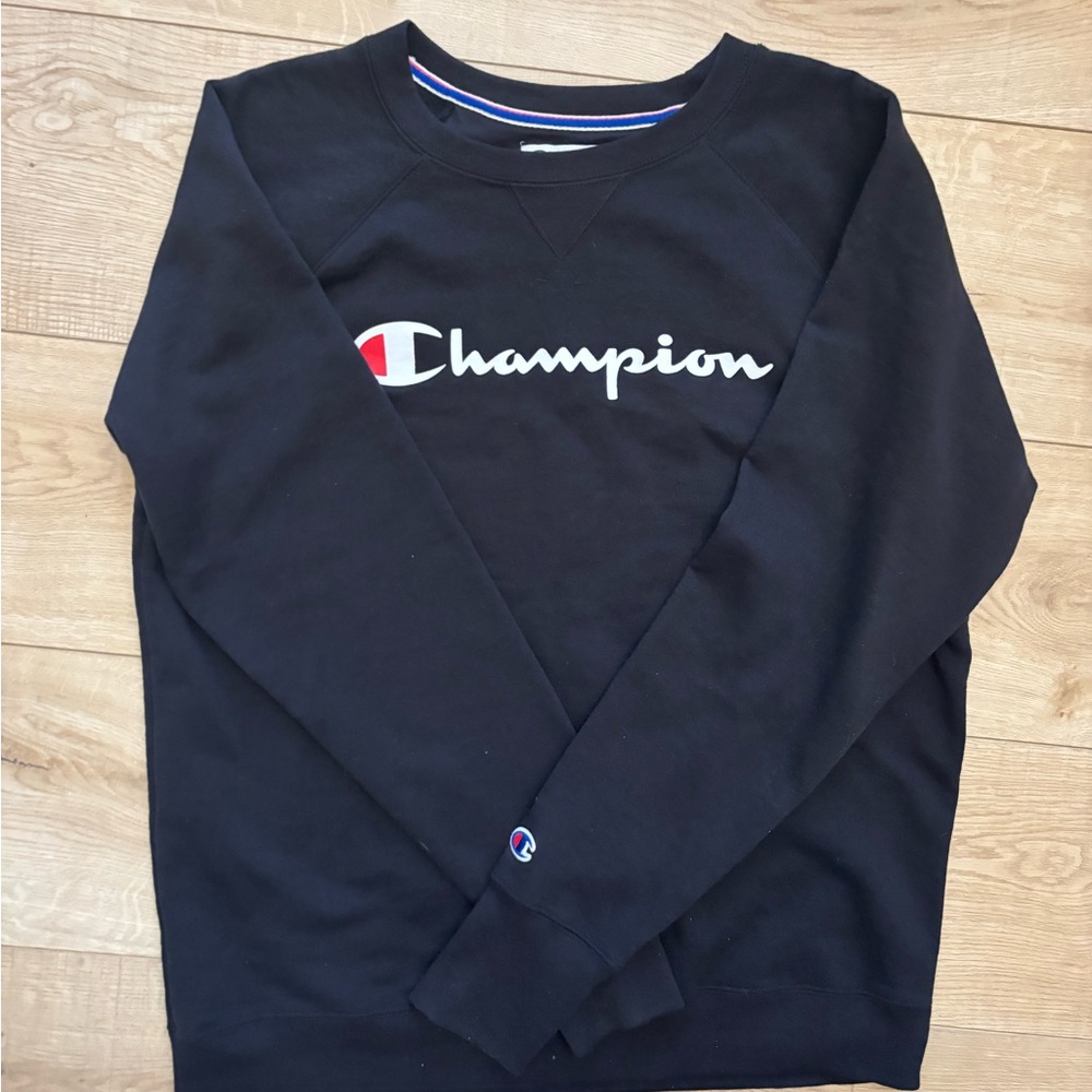 Black Crewneck Sweatshirt Classic Champion Sweatshirt